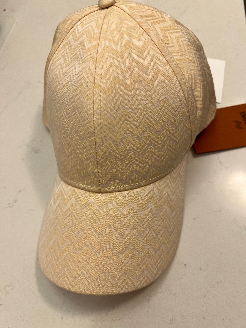 Missoni Cream Chevron Baseball Cap